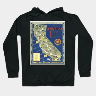 CALIFORNIA University map MAP Berkeley dorm decor graduate Hoodie